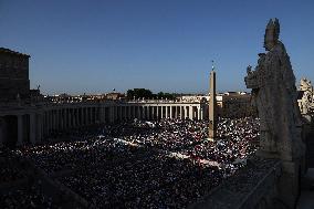 Pope Leo XIV Leads A Pentecost Vigil Prayer - Vatican