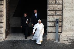 Pope Leo XIV Leads A Pentecost Vigil Prayer - Vatican