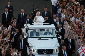 Pope Leo XIV Leads A Pentecost Vigil Prayer - Vatican