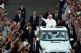Pope Leo XIV Leads A Pentecost Vigil Prayer - Vatican