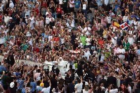 Pope Leo XIV Leads A Pentecost Vigil Prayer - Vatican