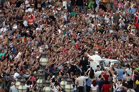 Pope Leo XIV Leads A Pentecost Vigil Prayer - Vatican