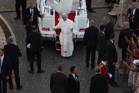 Pope Leo XIV Leads A Pentecost Vigil Prayer - Vatican