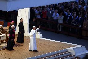 Pope Leo XIV Leads A Pentecost Vigil Prayer - Vatican