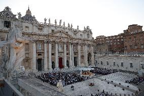 Pope Leo XIV Leads A Pentecost Vigil Prayer - Vatican