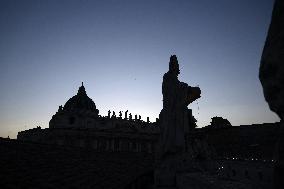 Pope Leo XIV Leads A Pentecost Vigil Prayer - Vatican