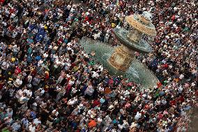 Pope Leo XIV Leads A Pentecost Vigil Prayer - Vatican