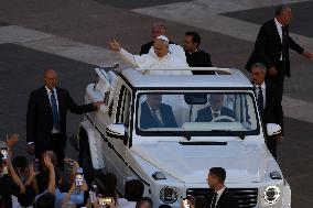 Pope Leo XIV Leads A Pentecost Vigil Prayer - Vatican