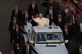 Pope Leo XIV Leads A Pentecost Vigil Prayer - Vatican
