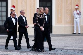 NO TABLOIDS -  President Macron Visits Monaco - State Diner - Day 1