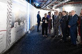 NO TABLOIDS - President Macron Visits Monaco With Prince Albert II