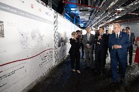 NO TABLOIDS - President Macron Visits Monaco With Prince Albert II