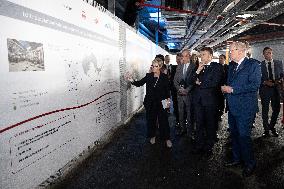 NO TABLOIDS - President Macron Visits Monaco With Prince Albert II