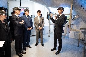 NO TABLOIDS - President Macron Visits Monaco With Prince Albert II