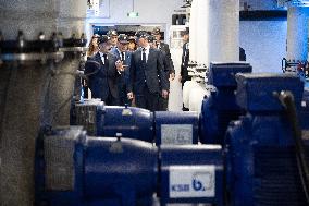 NO TABLOIDS - President Macron Visits Monaco With Prince Albert II