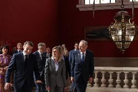NO TABLOIDS - Emmanuel Macron visits the Oceanographic Museum - Monaco