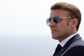NO TABLOIDS - Emmanuel Macron visits the Oceanographic Museum - Monaco