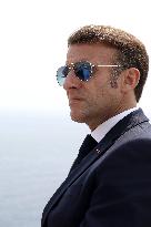 NO TABLOIDS - Emmanuel Macron visits the Oceanographic Museum - Monaco