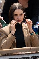 French Open Lilly Collins At The Stands LZ