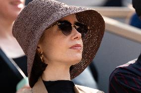 French Open Lilly Collins At The Stands LZ