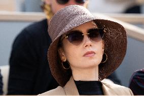 French Open Lilly Collins At The Stands LZ