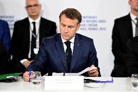 Macron and Princess Lalla Hasnaa Open Africa for the Ocean Panel at UNOC3 in Nice