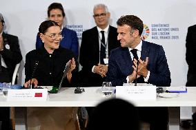 Macron and Princess Lalla Hasnaa Open Africa for the Ocean Panel at UNOC3 in Nice