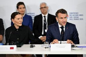 Macron and Princess Lalla Hasnaa Open Africa for the Ocean Panel at UNOC3 in Nice