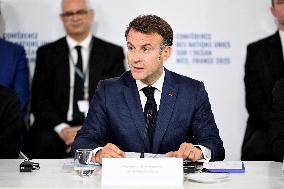 Macron and Princess Lalla Hasnaa Open Africa for the Ocean Panel at UNOC3 in Nice