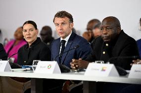 Macron and Princess Lalla Hasnaa Open Africa for the Ocean Panel at UNOC3 in Nice