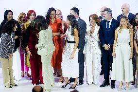 Queen Letizia Closes Euros de tu Nomina Event in Madrid