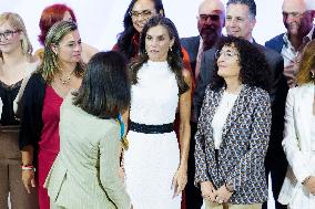 Queen Letizia Closes Euros de tu Nomina Event in Madrid