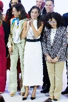 Queen Letizia Closes Euros de tu Nomina Event in Madrid