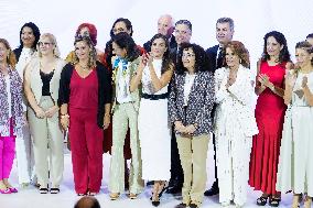 Queen Letizia Closes Euros de tu Nomina Event in Madrid