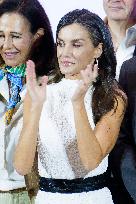 Queen Letizia Closes Euros de tu Nomina Event in Madrid