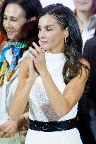 Queen Letizia Closes Euros de tu Nomina Event in Madrid