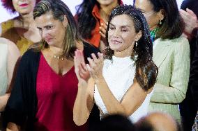 Queen Letizia Closes Euros de tu Nomina Event in Madrid