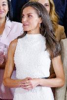 Queen Letizia Closes Euros de tu Nomina Event in Madrid