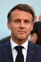 Macron during a press conference at UNOC3 - Nice