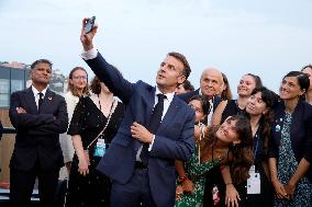 Macron during a press conference at UNOC3 - Nice