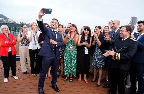 Macron during a press conference at UNOC3 - Nice