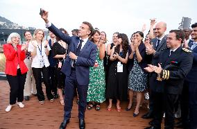 Macron during a press conference at UNOC3 - Nice