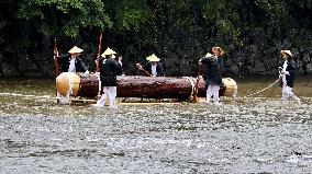 Rite at Ise Jingu shrine in Mie Pref.