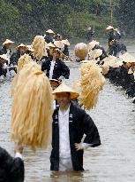 Rite at Ise Jingu shrine in Mie Pref.