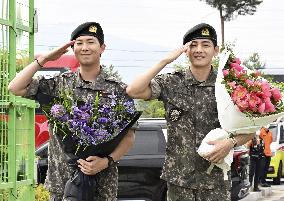 BTS members RM, V discharged from S. Korea military