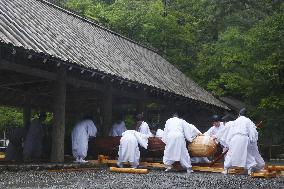 Rite at Ise Jingu shrine in Mie Pref.
