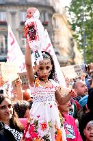 Pro-Palestinian Rally For Freedom Flotilla Madleen - Paris