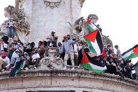 Pro-Palestinian Rally For Freedom Flotilla Madleen - Paris