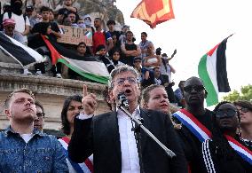 Pro-Palestinian Rally For Freedom Flotilla Madleen - Paris
