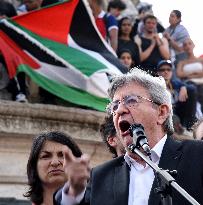 Pro-Palestinian Rally For Freedom Flotilla Madleen - Paris